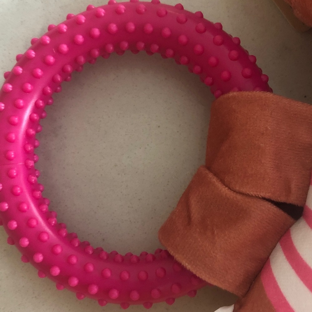 Heart to tail Valentines Dog toy with Chew Ring - Picture 3 of 5